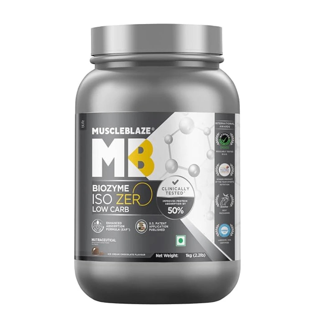 MuscleBlaze Biozyme Iso-Zero Whey Protein