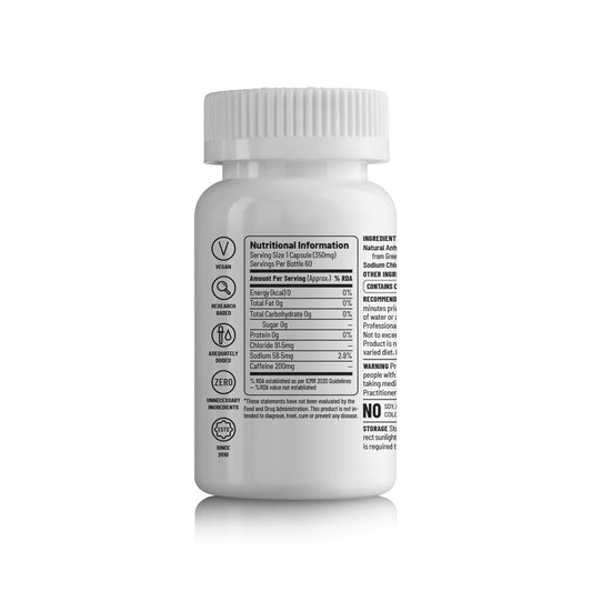 Unived Natural Caffeine Capsules 200mg