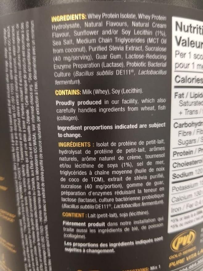 PVL IsoGold Premium Whey Protein Isolate