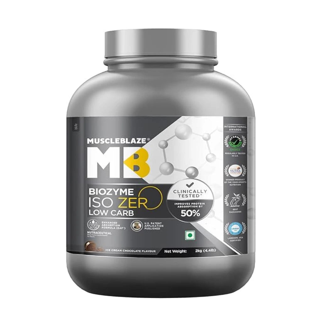 MuscleBlaze Biozyme Iso-Zero Whey Protein