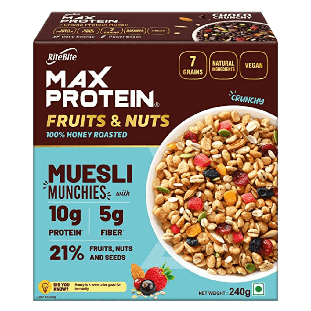 RiteBite Max Protein Muesli Munchies Fruits & Nuts - Vitaminberry.com