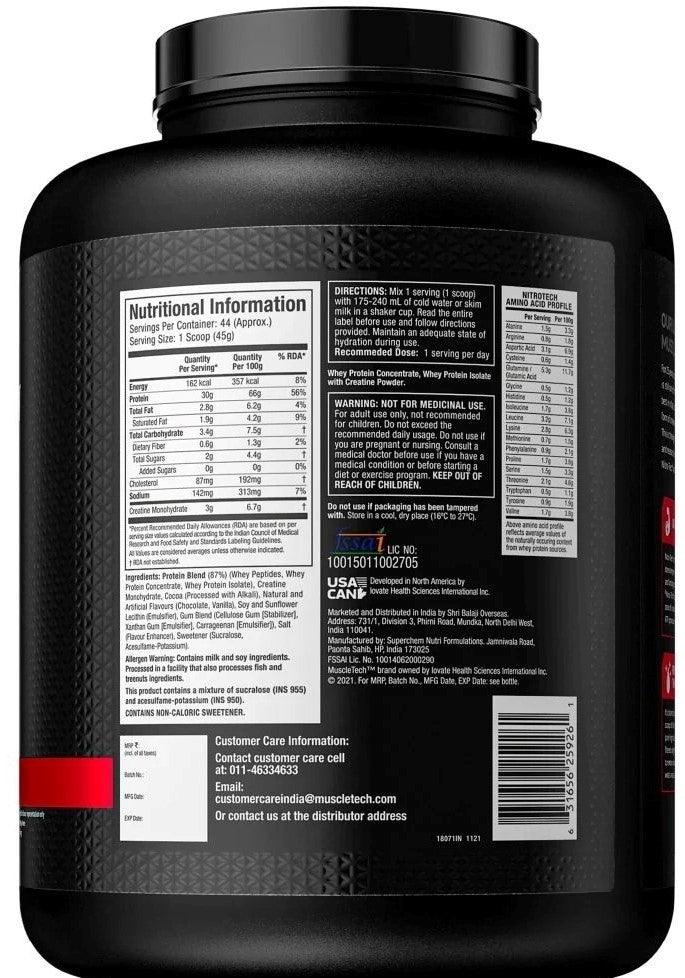 MuscleTech NitroTech Performance Series Whey Protein - Vitaminberry.com