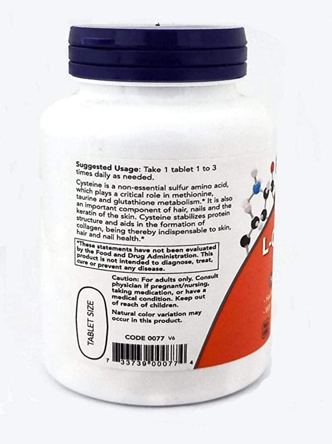 Now Foods L-Cysteine Tablets - Vitaminberry.com