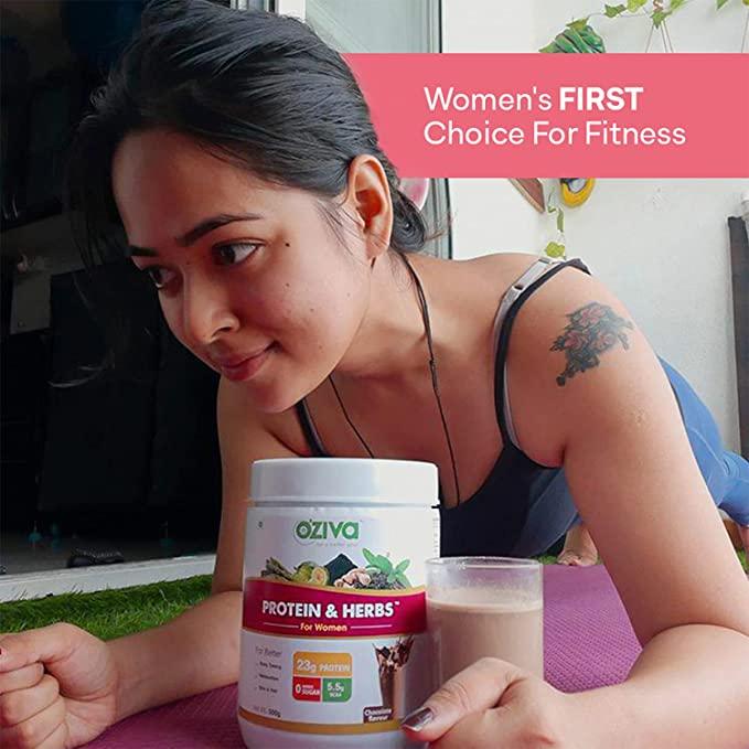 Oziva Protein & Herbs for Women - Natural Protein with Whey - Vitaminberry.com