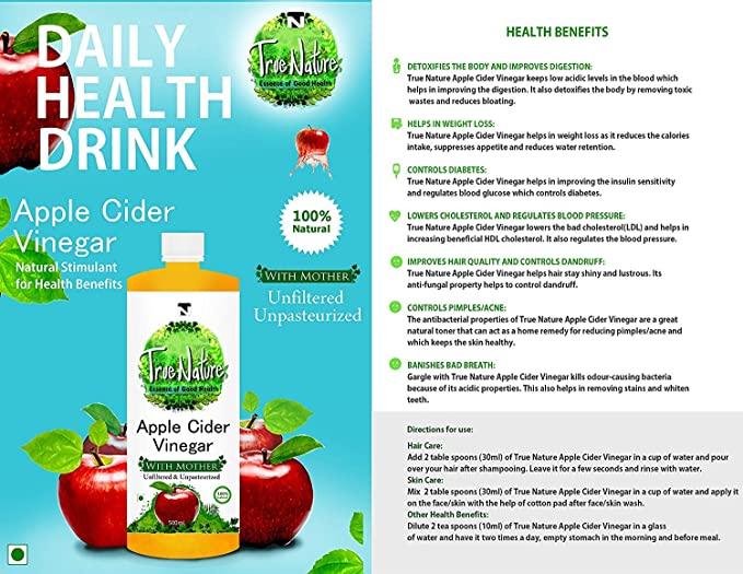 TrueNature Apple Cider Vinegar with Mother - With Honey - Vitaminberry.com