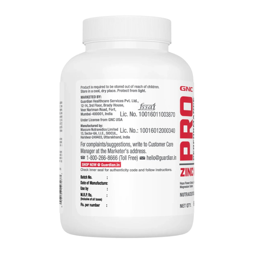 GNC Pro Performance Zinc Magnesium Amino (ZMA) Complex