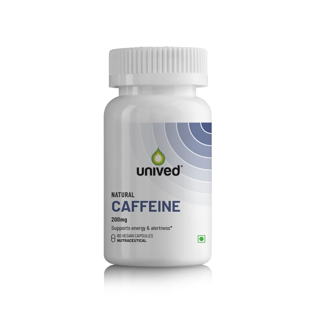Unived Natural Caffeine Capsules 200mg