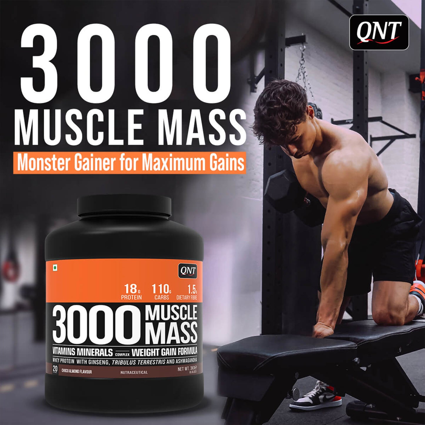 QNT Muscle Mass 3000 Weight Gainer