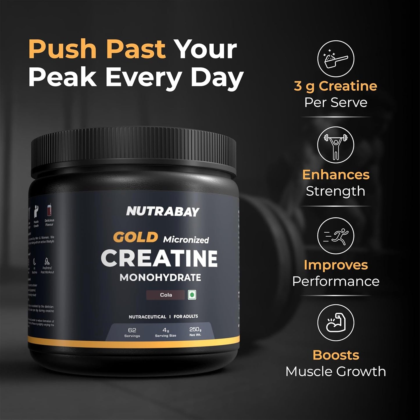 Nutrabay Gold Micronised Creatine Monohydrate Powder