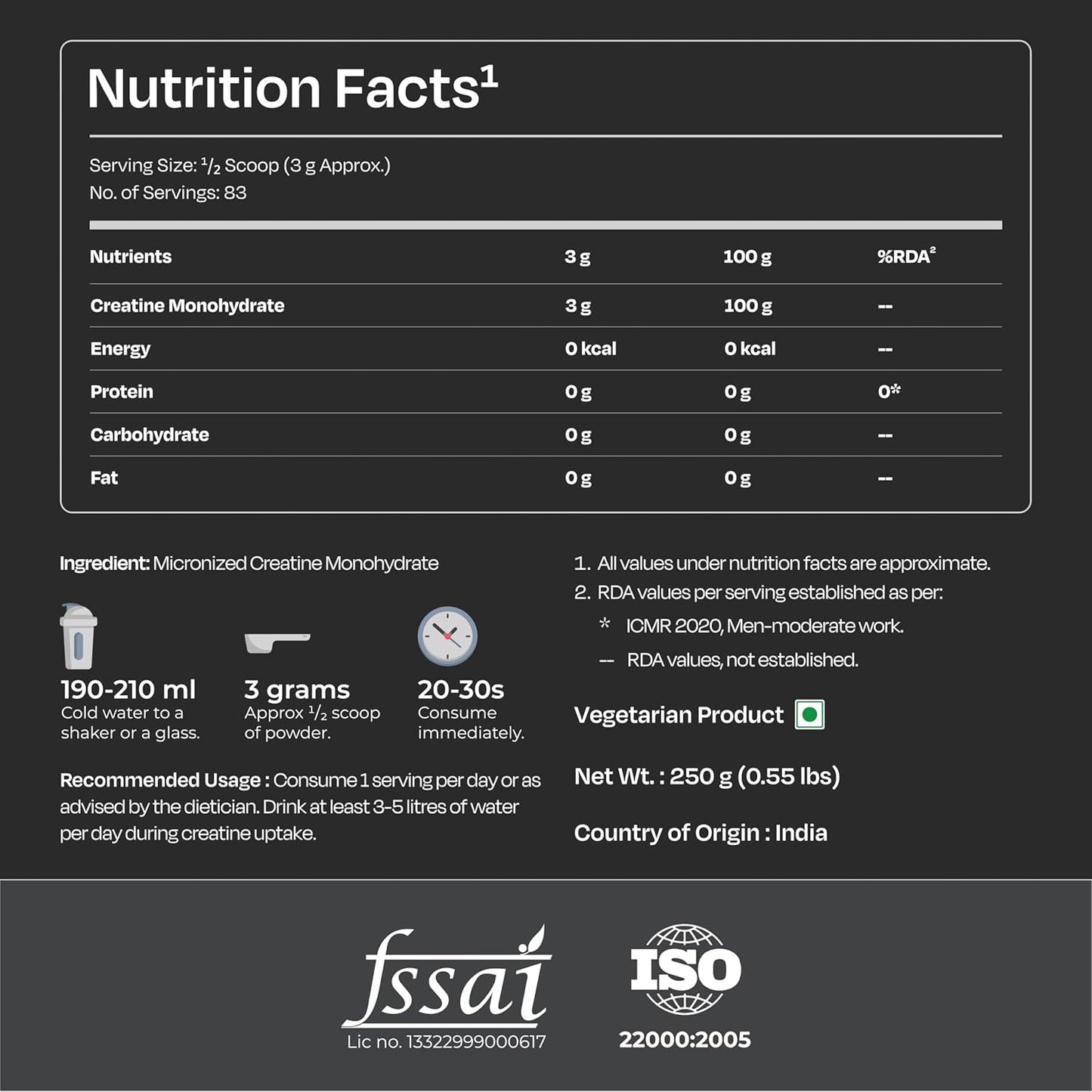 Nutrabay Pure Micronised Creatine Monohydrate Powder