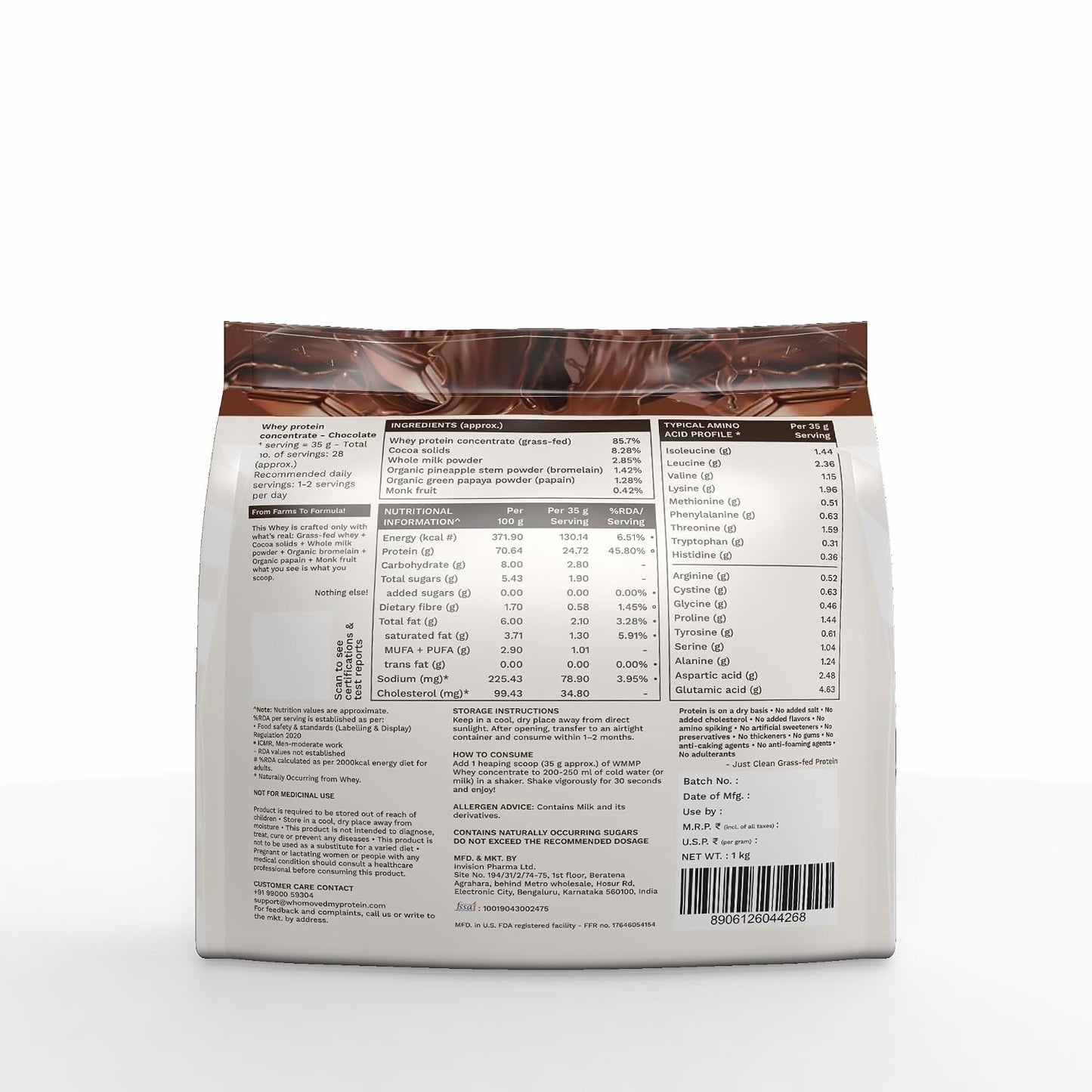 Who Moved My Protein - Grass Fed Whey Protein Concentrate
