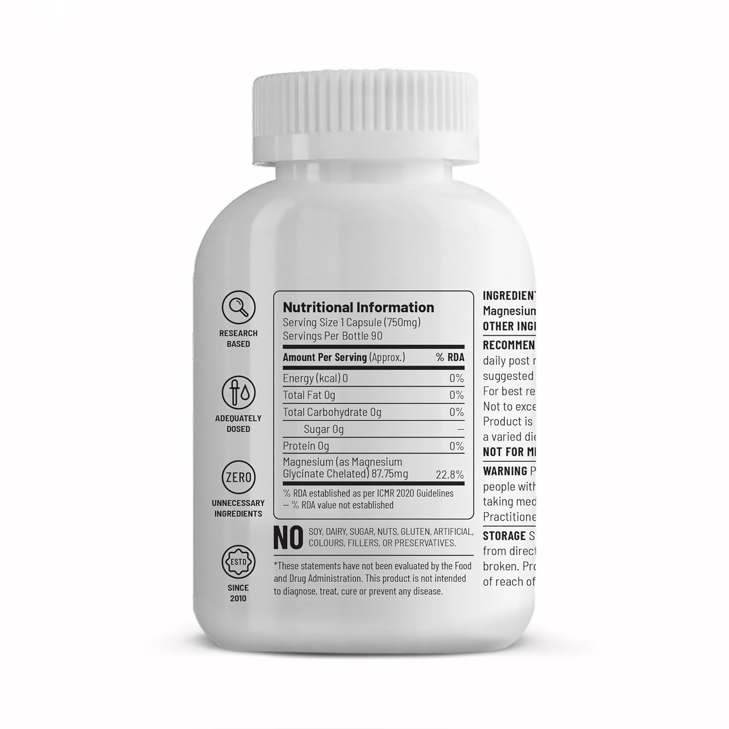 Unived Chelated Magnesium Glycinate Pure (Non‑Buffered)