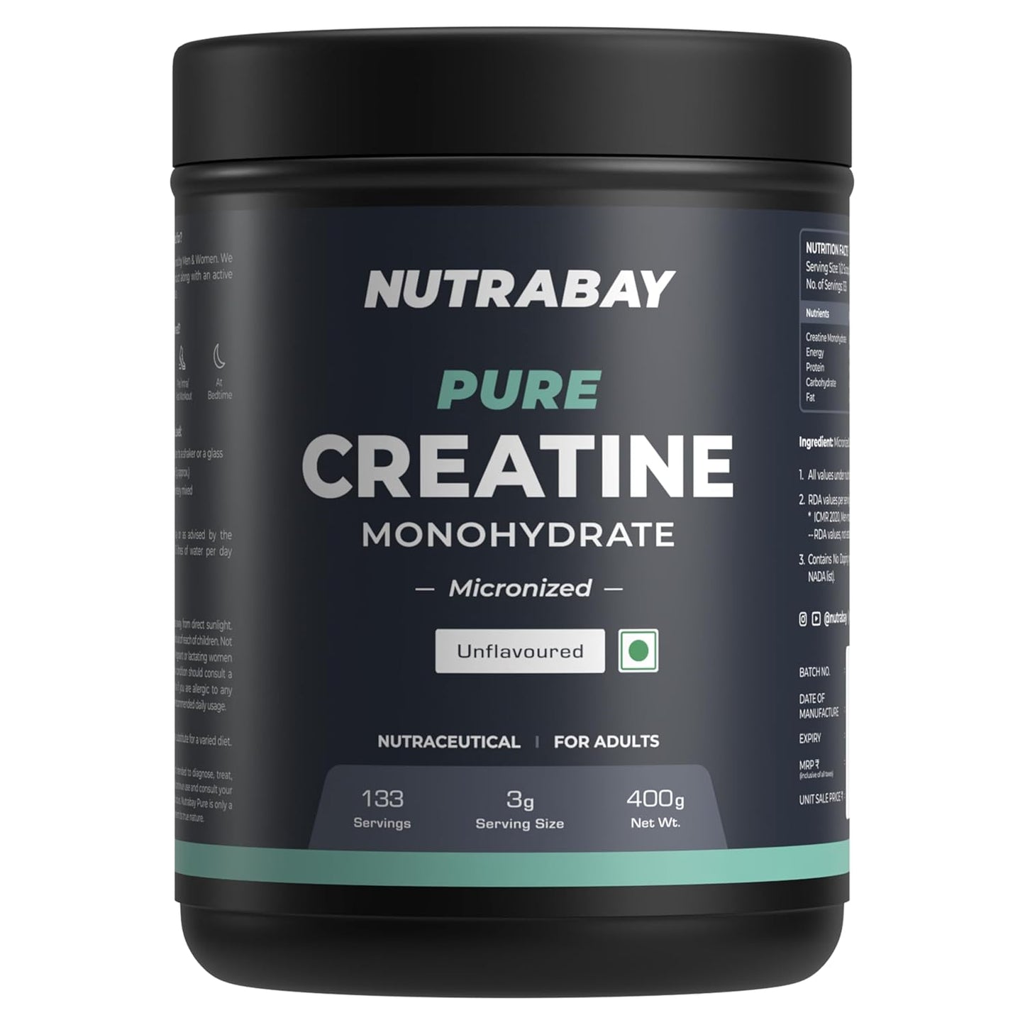 Nutrabay Pure Micronised Creatine Monohydrate Powder