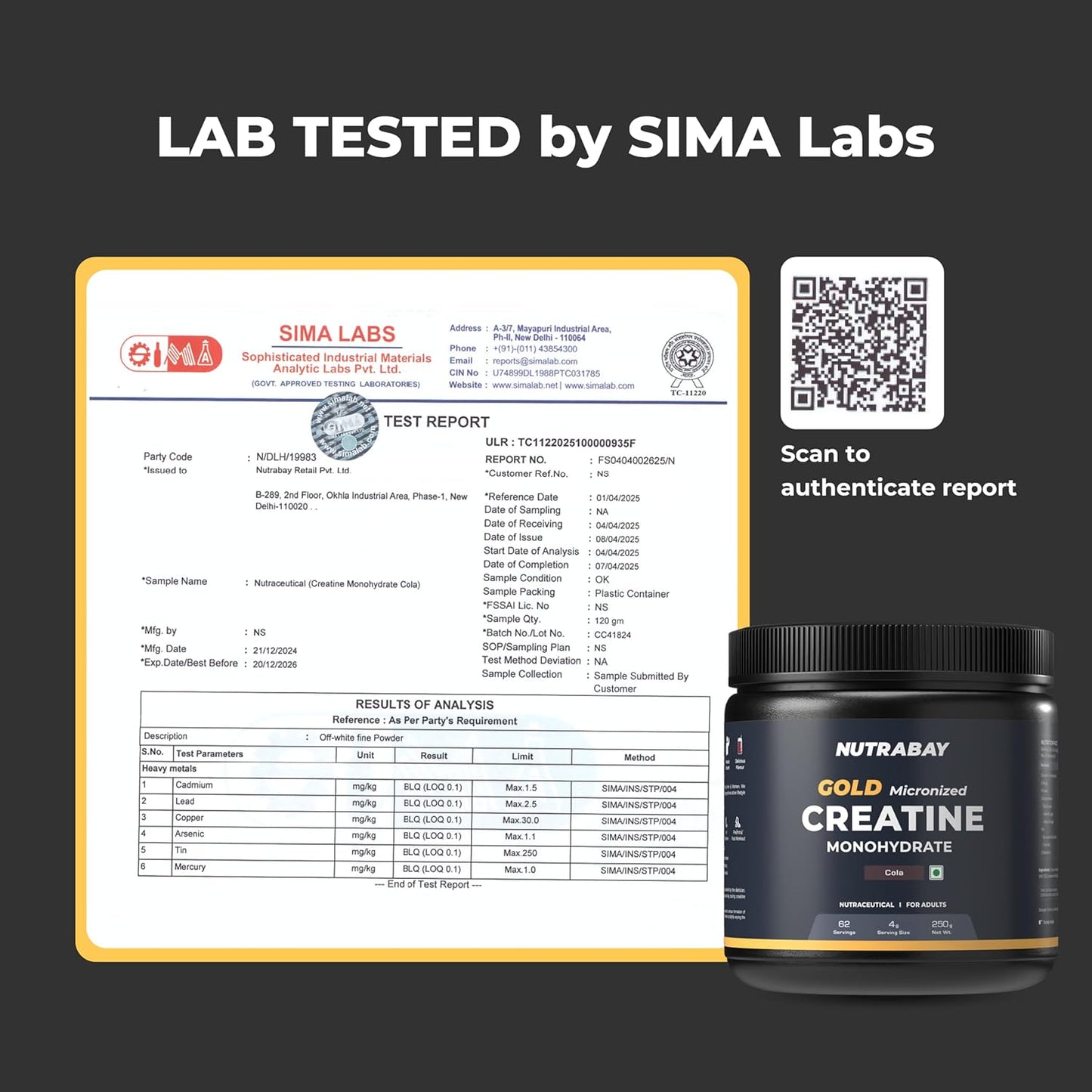Nutrabay Gold Micronised Creatine Monohydrate Powder