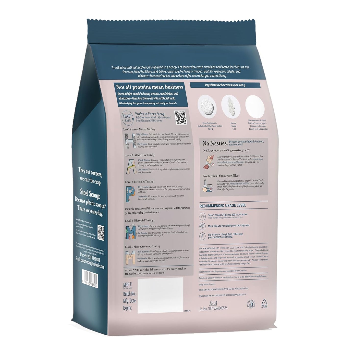 TrueBasics Clean Whey 100% Protein Isolate