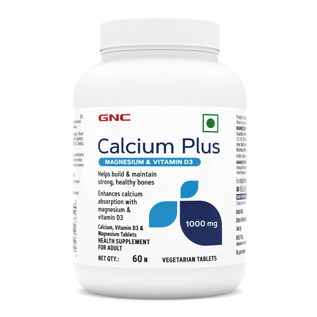 GNC Calcium Plus-1000mg (60 tablets)