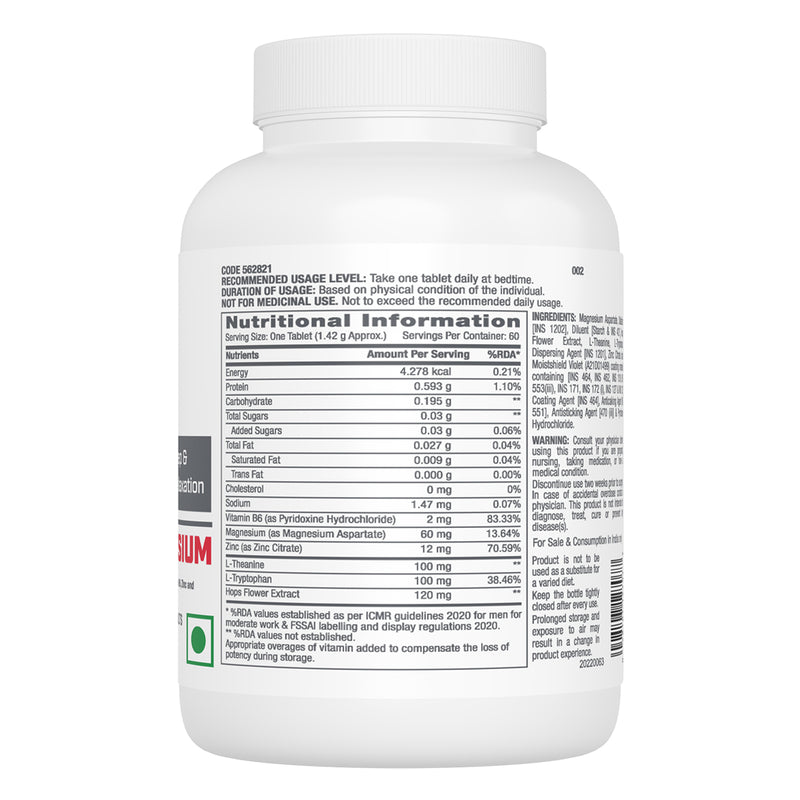 GNC Pro Performance Zinc Magnesium Amino Complex -(60 tablets)