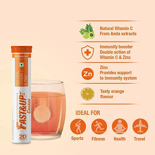 Fast&Up Charge - Vitamin C & Zinc (Natural Amla Extract, Antioxidants, Immunity & skin care)
