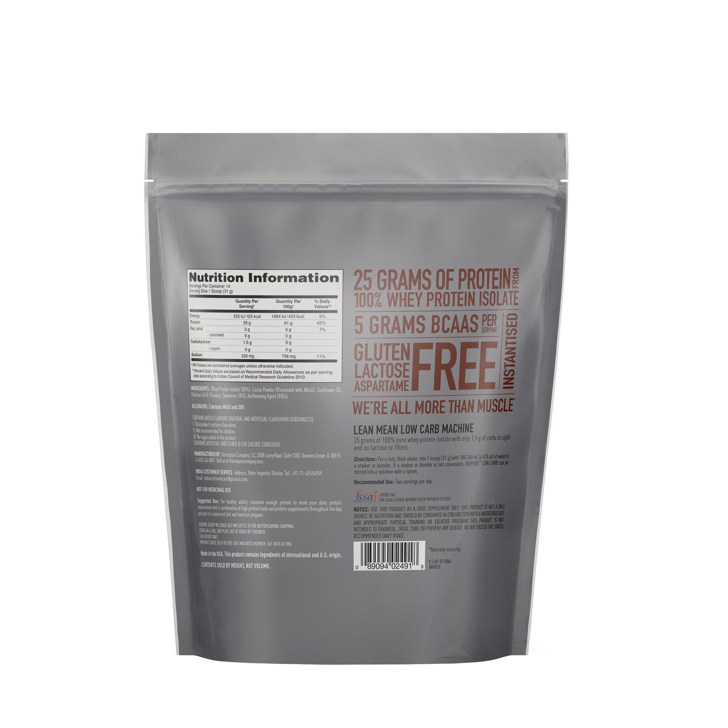 Isopure Low Carb 100% Whey Protein Isolate Powder