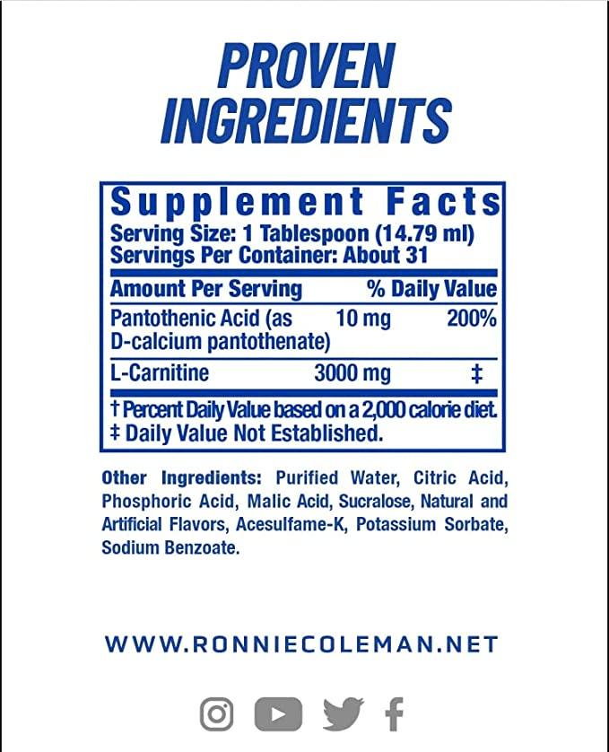 Ronnie Coleman signature series L-Carnitine liquid - Vitaminberry.com