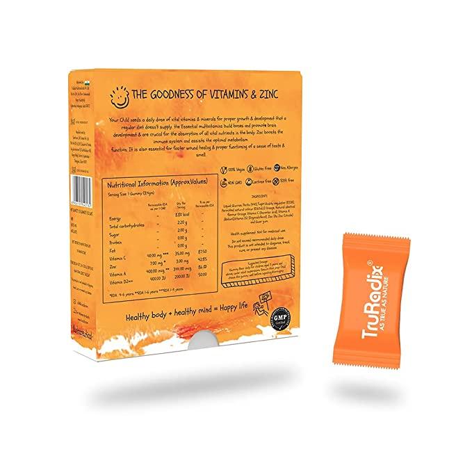 Truradix Immunity Booster for Kids - Vitamin C With Zinc for Kids - Vitaminberry.com